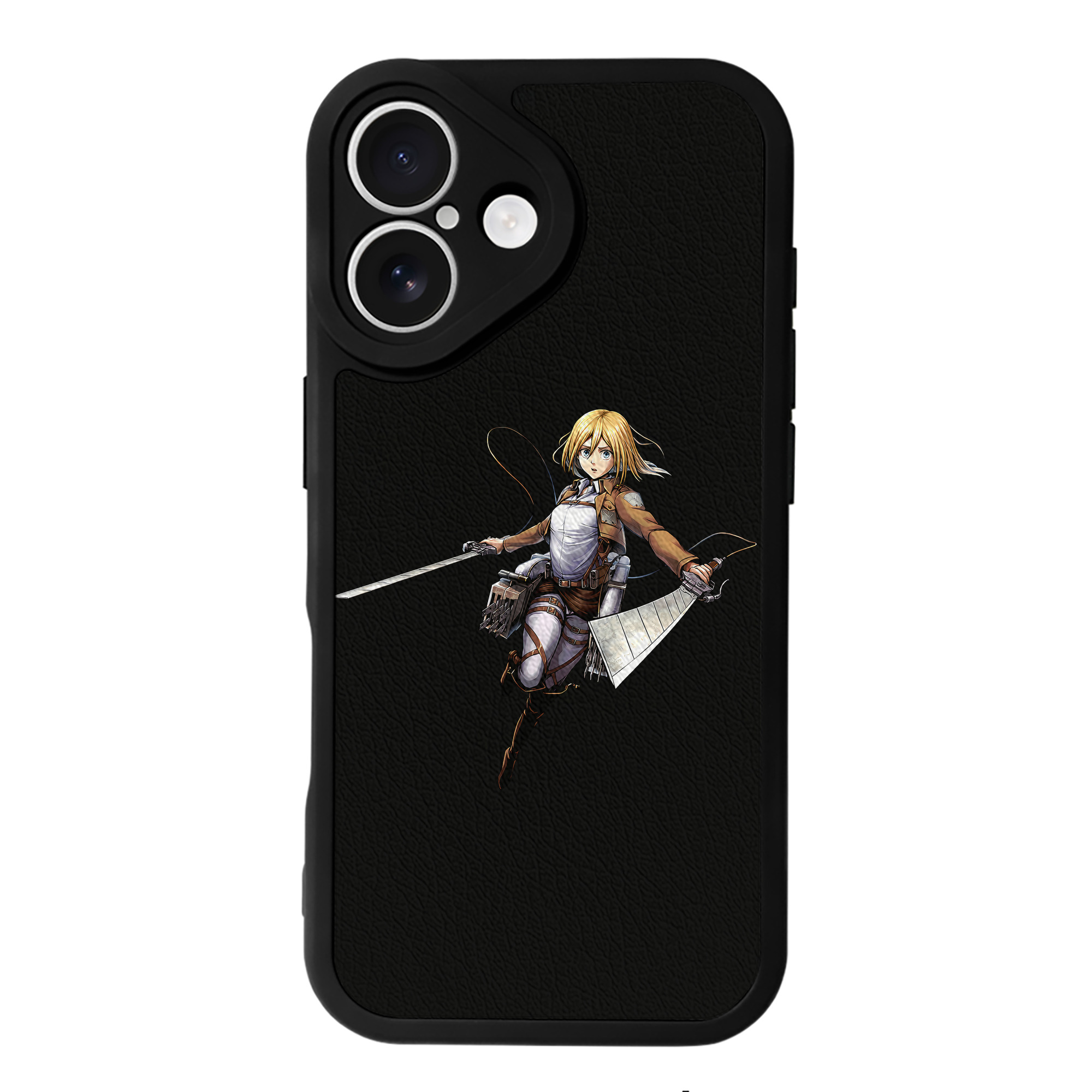（画像用） 進撃の巨人 クリスタ·レンズ Attack on Titan Christa Lenz 【iPhone 16シリーズ対応】シリコンスマホケース（レザー調） 材質：シリコン